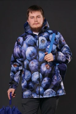Купить ветровку Дилан унисекс с полной запечаткой "Blueberry"