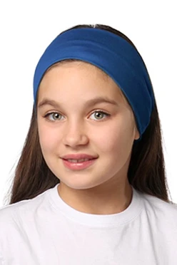 Купить повязку детскую однотонную синюю