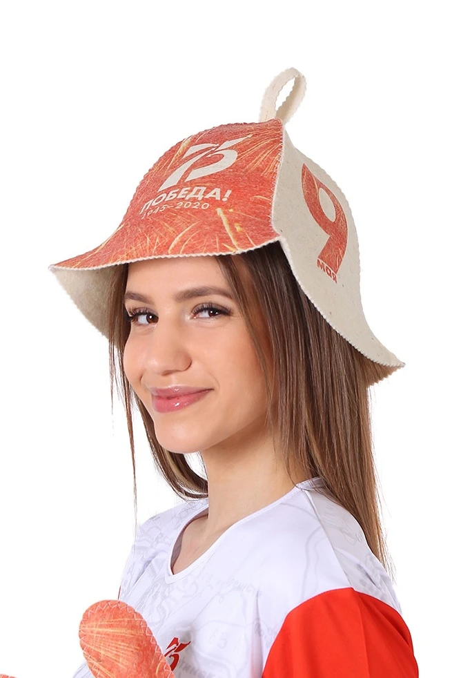 Шапка Банщик с полной запечаткой "9 May!"#4 Шапка Банщик с полной запечаткой "9 May!"#4