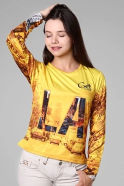 Купить лонгслив Гэлэкси Плюс женский "Get LA"