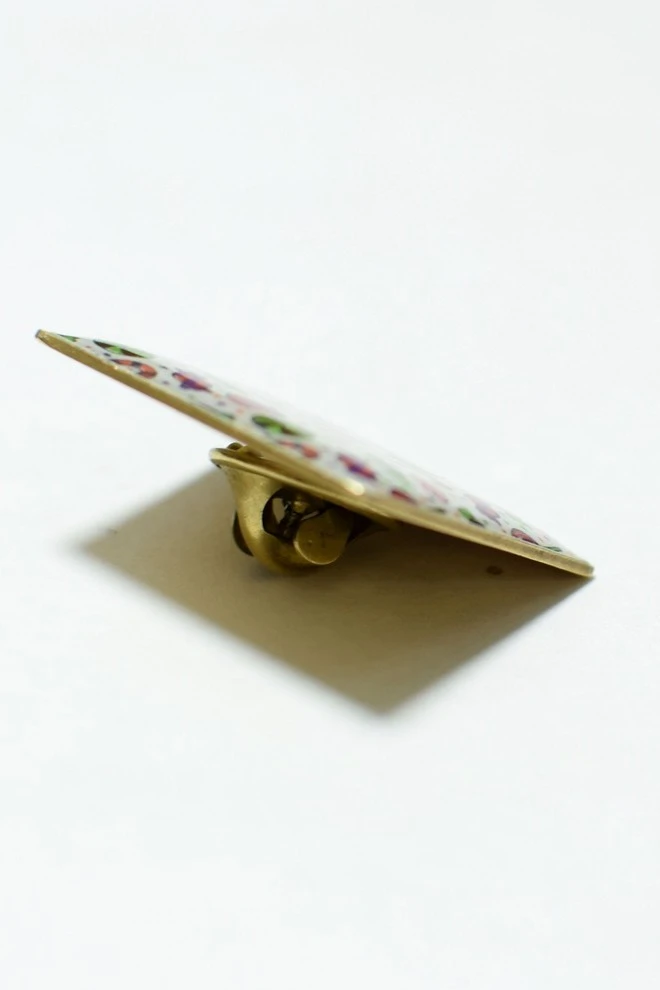 Значок заливной Квадрат 25х25 мм, с печатью#3