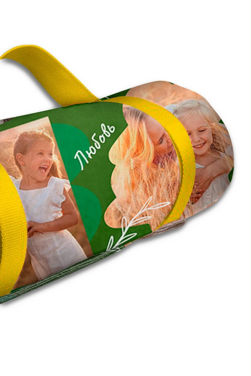 Плед Комфорт для пикника 120х145 см (двухслойный), с полной запечаткой "Семья"