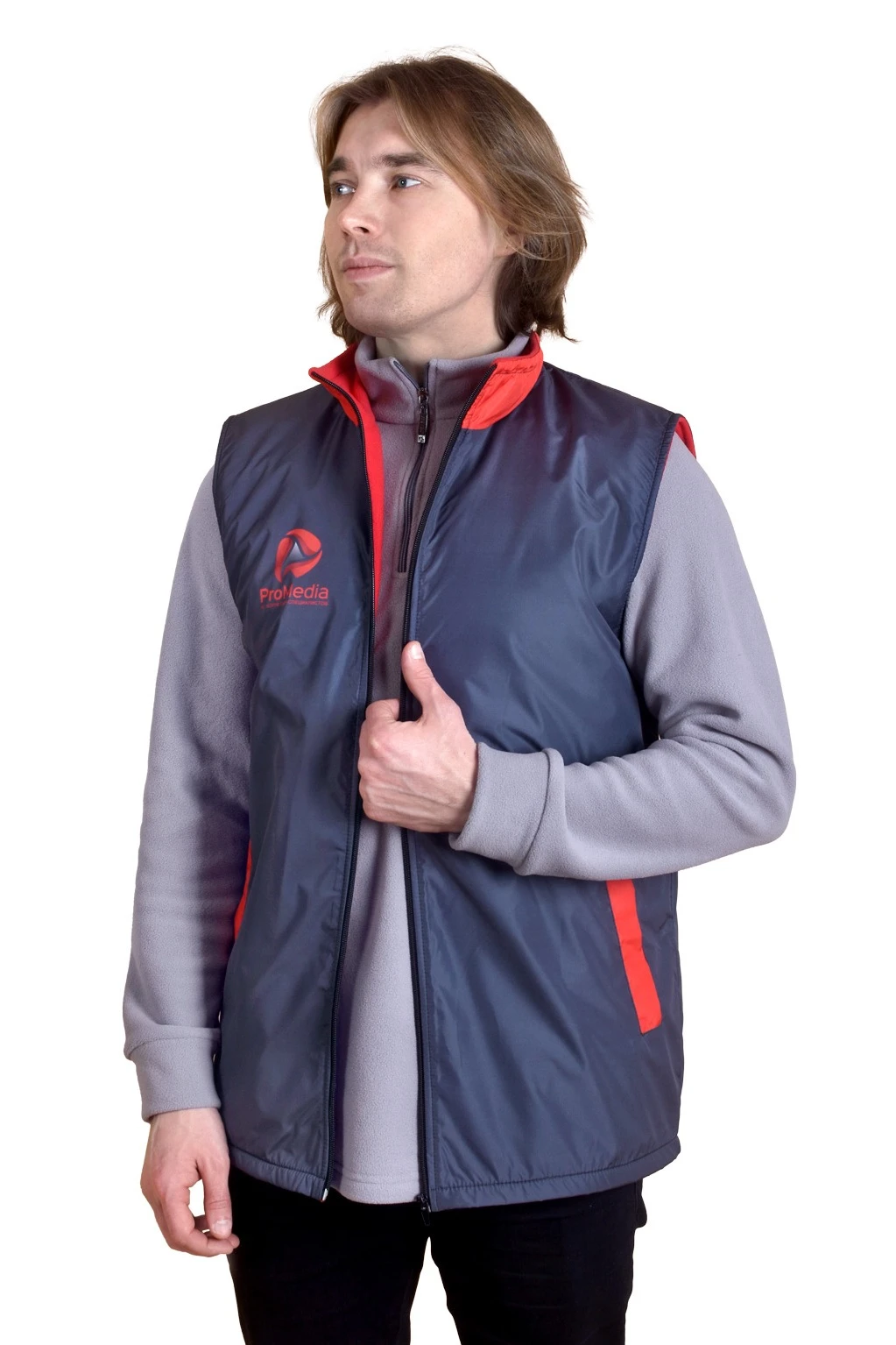 Жилет Пилот с подкладом из флиса унисекс, с полной запечаткой#3 Жилет Пилот с подкладом из флиса унисекс, с полной запечаткой#3