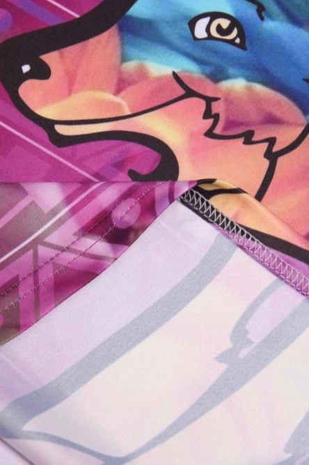 Футболка Гэлэкси женская из примы с полной запечаткой "Wolf"#3