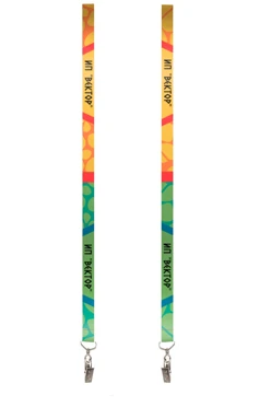 Купить ленту для бейджа блекаут ширина 1,5 см, с клипсой, с печатью"Vector"