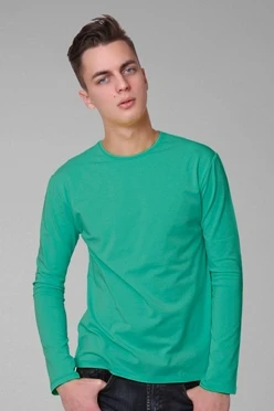 Купить бирюзовый лонгслив Атлетик Плюс унисекс