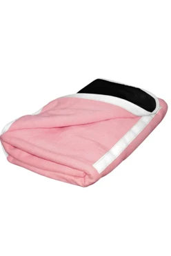 Купить плед Компакт (со вставкой из оксфорда) флисовый 155х170 см, однотонный светло-розовый