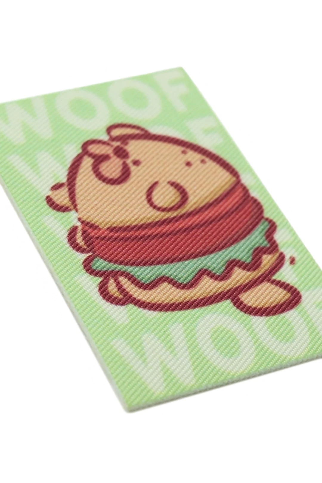 Купить наклейку-стикер Прямоугольник 4х6 см с печатью "Woof"