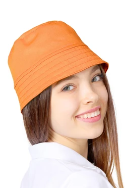 Купить панаму Мальта из греты оранжевую