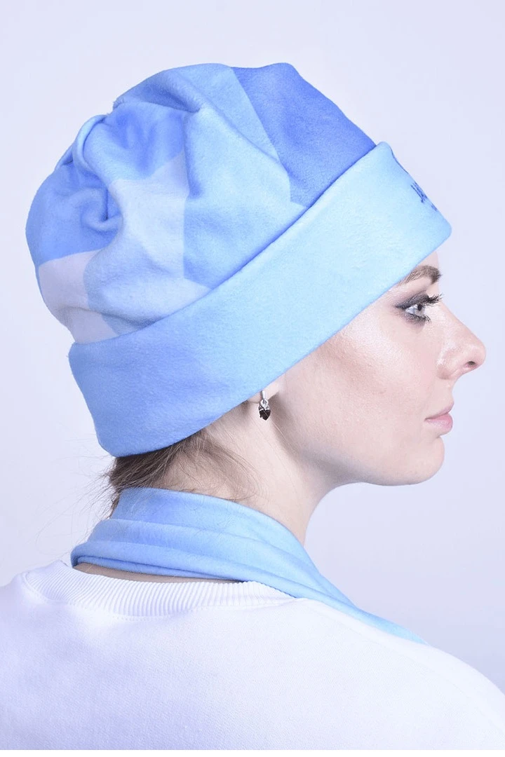 Шапка Лофт флисовая двухслойная взрослая, с полной запечаткой "Jackson Counseling"#1 Шапка Лофт флисовая двухслойная взрослая, с полной запечаткой "Jackson Counseling"#1