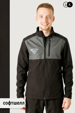 Купить ветровку Вермон из софтшелла унисекс, с частичной запечаткой