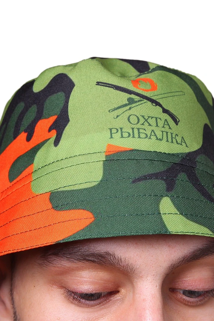 Панама Ямайка с отстроченными полями, с полной запечаткой "Hunting, fishing"#4 Панама Ямайка с отстроченными полями, с полной запечаткой "Hunting, fishing"#4