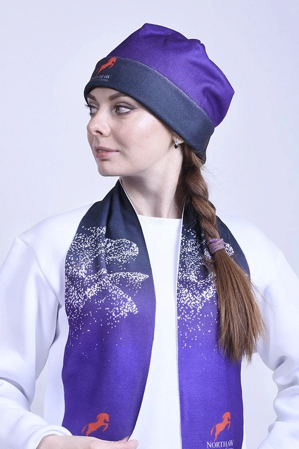 Шапка Лофт флисовая двухслойная взрослая, с полной запечаткой "Northaw"#3 Шапка Лофт флисовая двухслойная взрослая, с полной запечаткой "Northaw"#3