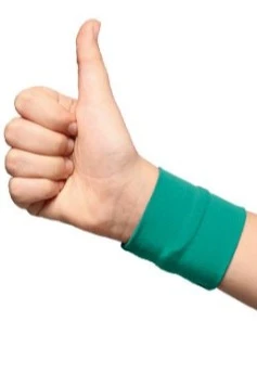 Купить напульсник трикотажный бирюзовый 9х9 см