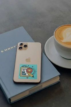 Наклейка-стикер Квадрат 6х6 см с печатью "Tech"#1