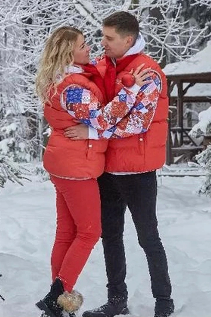 Жилет Морган Лайт с подкладом из лебяжьего пуха унисекс, с полной запечаткой "Winter in the Moscow region"#2