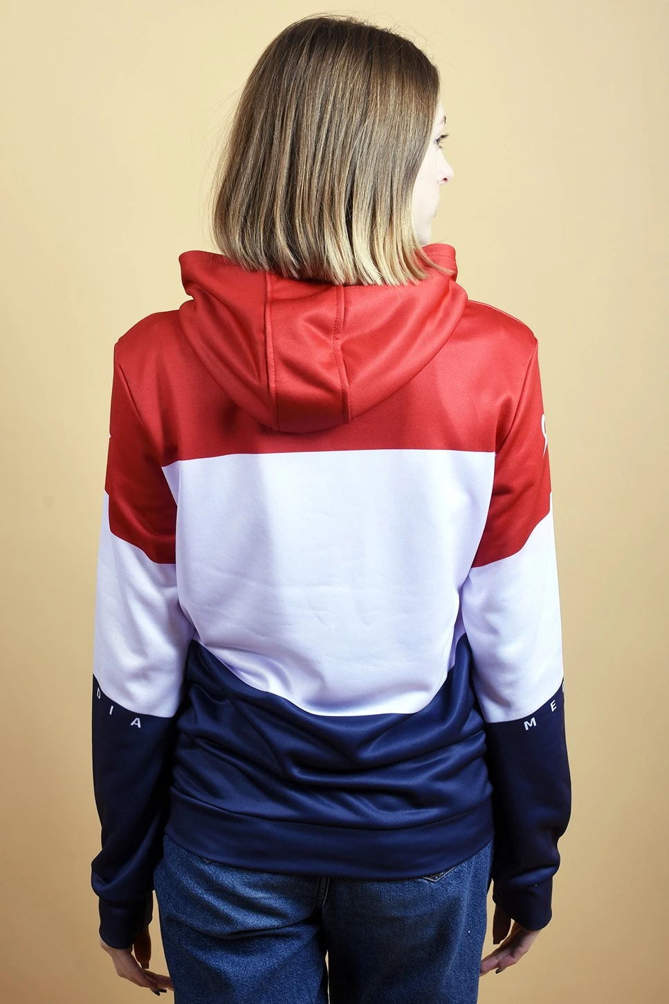 Худи Томми унисекс с карманами из адидаса, с полной запечаткой "Media Fox"#3 Худи Томми унисекс с карманами из адидаса, с полной запечаткой "Media Fox"#3