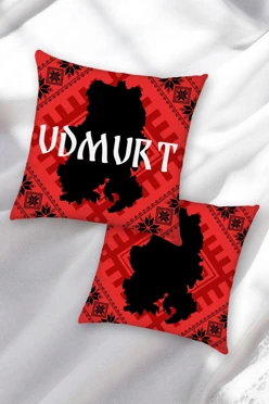 Купить подушку 40х40 см, с принтом "Udmurt"