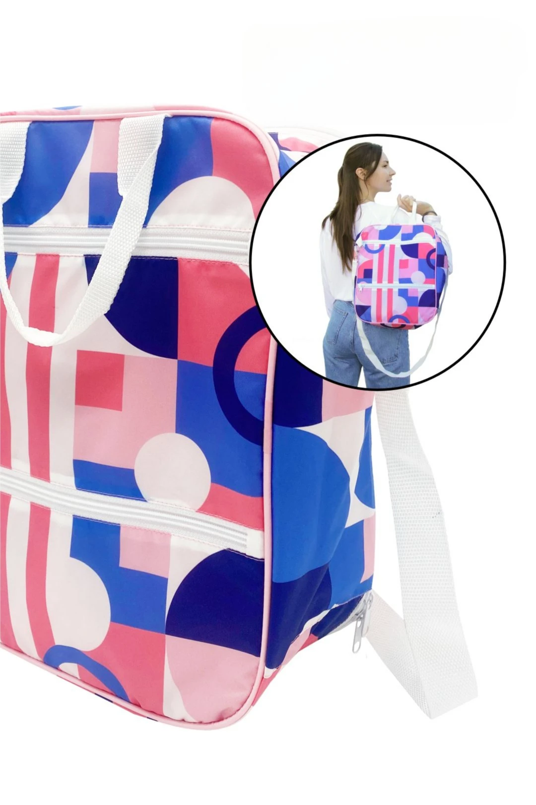 Купить сумку-рюкзак Победа из оксфорда 28х36 см с карабином, с полной запечаткой