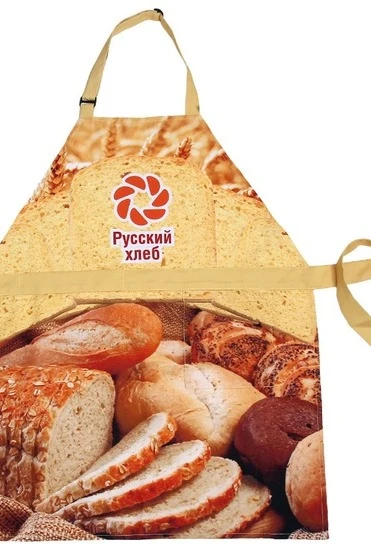 Фартук Свифт с петлей для полотенца, с полной запечаткой "Russian bread"#3