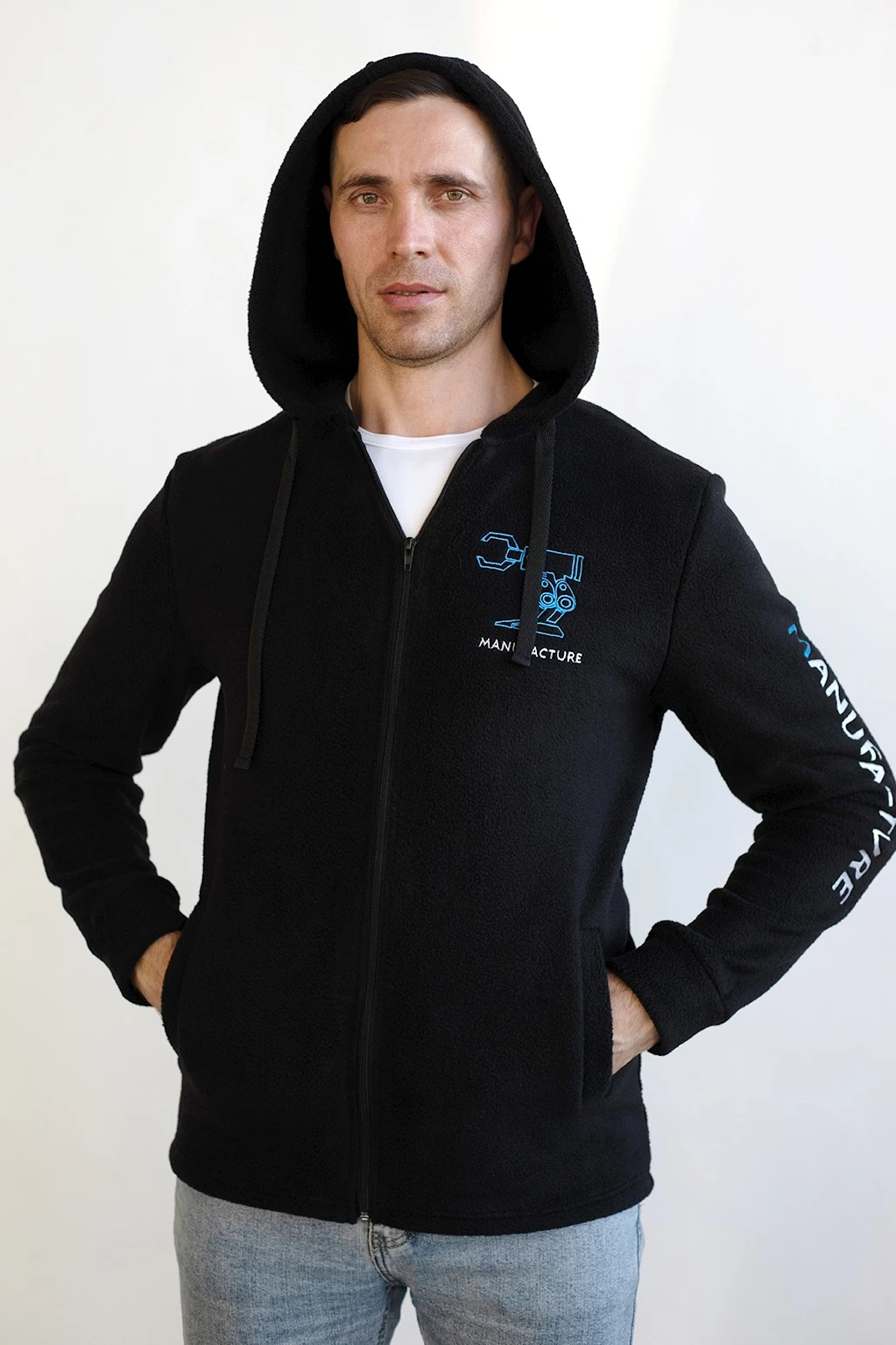 Толстовка Харисон флисовая с капюшоном унисекс, однотонная "Manufacture"#5 Толстовка Харисон флисовая с капюшоном унисекс, однотонная "Manufacture"#5