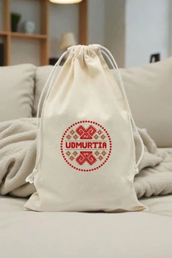 Купить мешочек из бязи с принтом 20х30 см "Udmurtia"