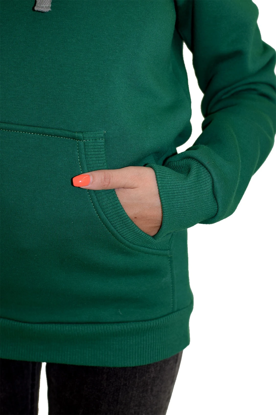 Худи Майк из футера унисекс, однотонный зеленый#2 Худи Майк из футера унисекс, однотонный зеленый#2