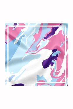 Купить платок Шанель 80х80 см, с полной запечаткой "Paint abstraction"