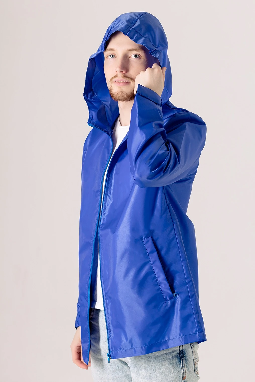 Купить ветровку Рэйн унисекс синюю Купить ветровку Рэйн унисекс синюю