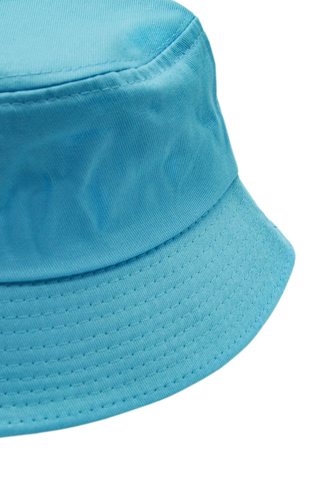 Панама Мадрид из греты с узкими полями, однотонная голубая#1