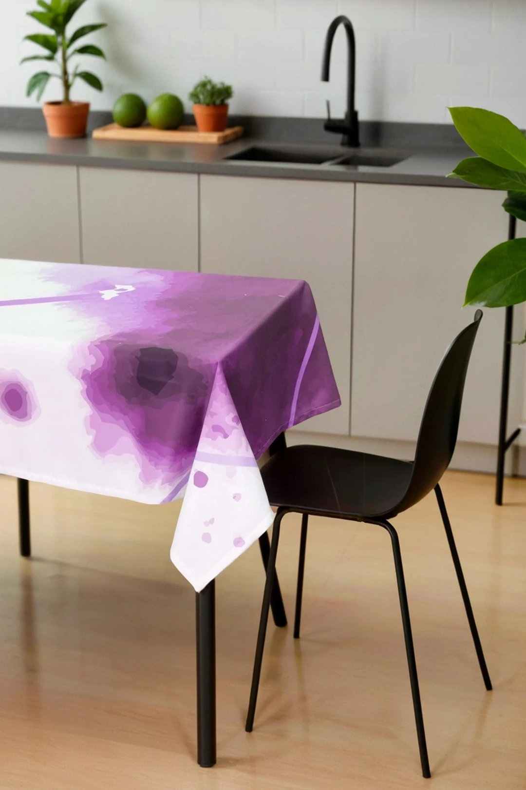 Купить скатерть прямоугольную 135х180 см, с полной запечаткой "Purple spot"