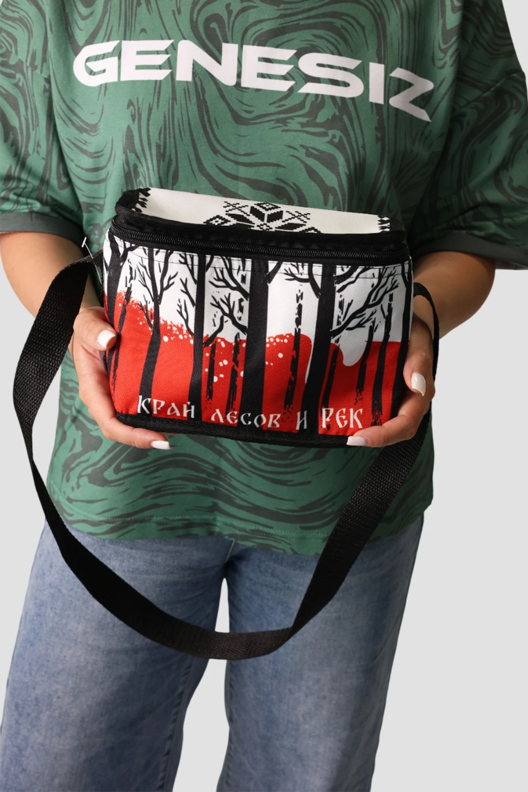 Термосумка Колд 15х20х12 см, с принтом "Land of forests and rivers"#2