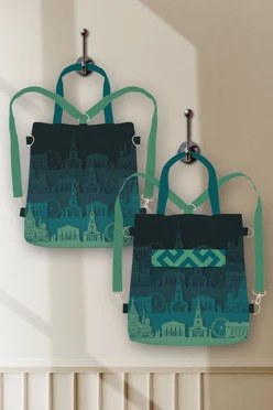 Купить сумку-рюкзак Бадди из саржи 33х38х4  см, с принтом "Izhevsk"