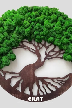 Панно "Дерево жизни" со мхом, 40х40 см