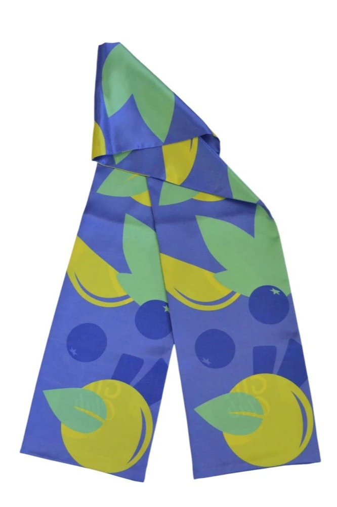 Шарф двухслойный легкий 20х120 см, с полной запечаткой "Craft GIN Club"#7