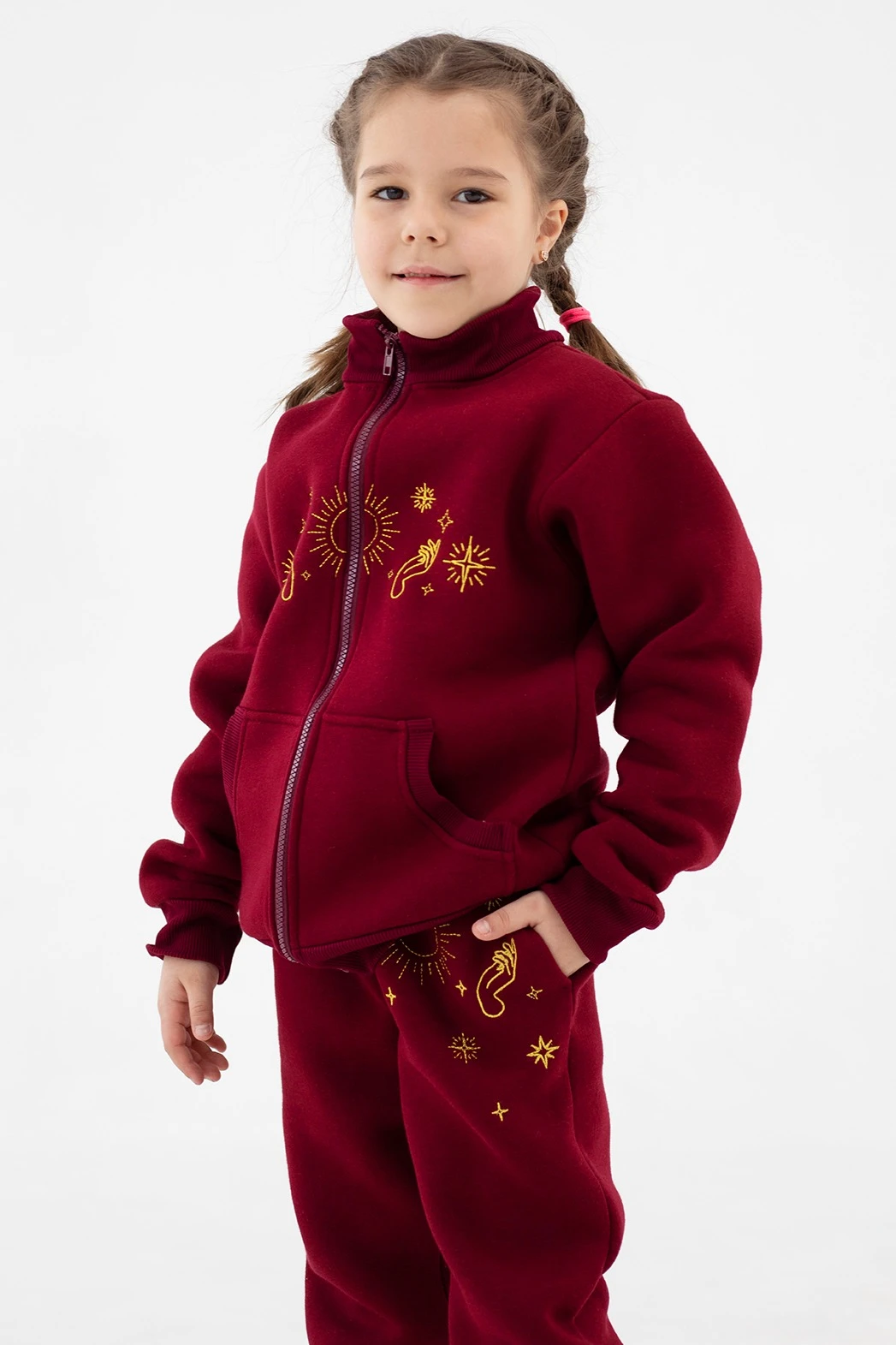 Брюки Хит из футера с начесом детские, однотонные "Magic"#2