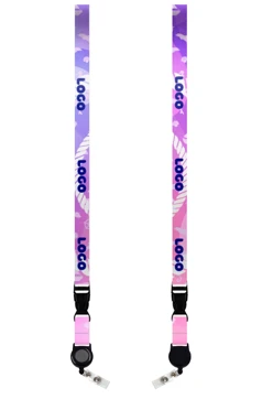 Купить ленту для бейджа блекаут ширина 2 см, с ретрактором и трезубцем, с печатью "Fly"