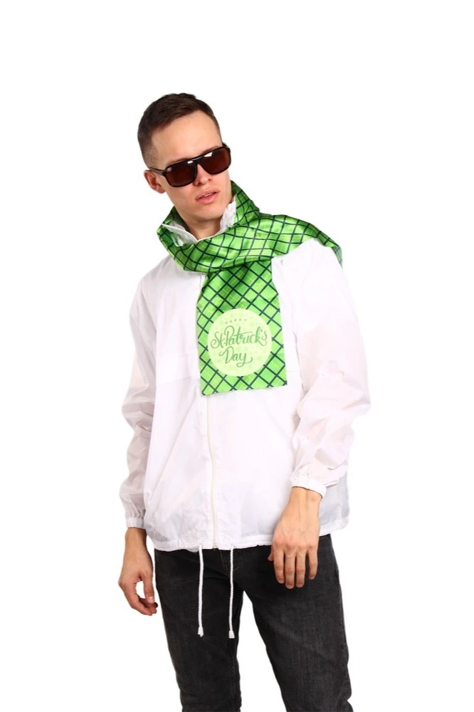 Шарф однослойный легкий 15х150 см, с полной запечаткой "St.Patuck's"#2