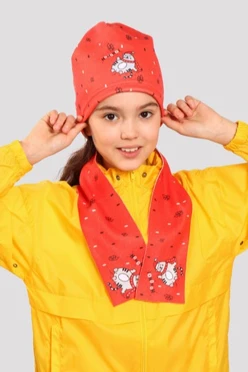 Шапка флисовая детская (однослойная) "Ho Ho Ho!"