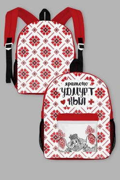 Купить рюкзак Кэрри мягкой формы 41х31х9,5 см, с принтом "I love you"