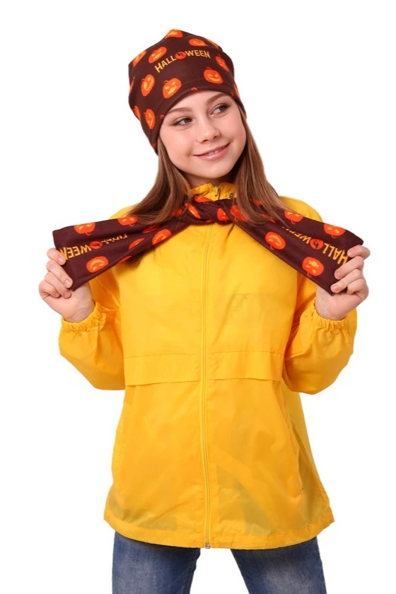 Шапка Лав флисовая однослойная взрослая, с полной запечаткой "Halloween"#3