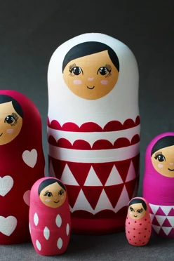 Матрешка средняя матовая с индивидуальной росписью, 5 шт#2