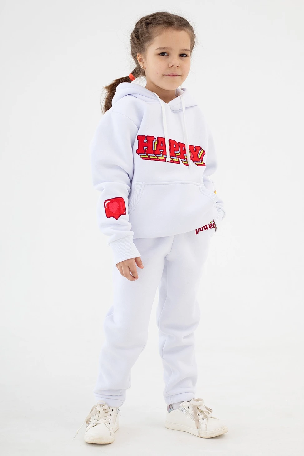 Купить брюки Хит из футера детские белые