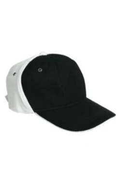 Бейсболка Смарт шестиклинка взрослая черно-белая (хлопок)#1