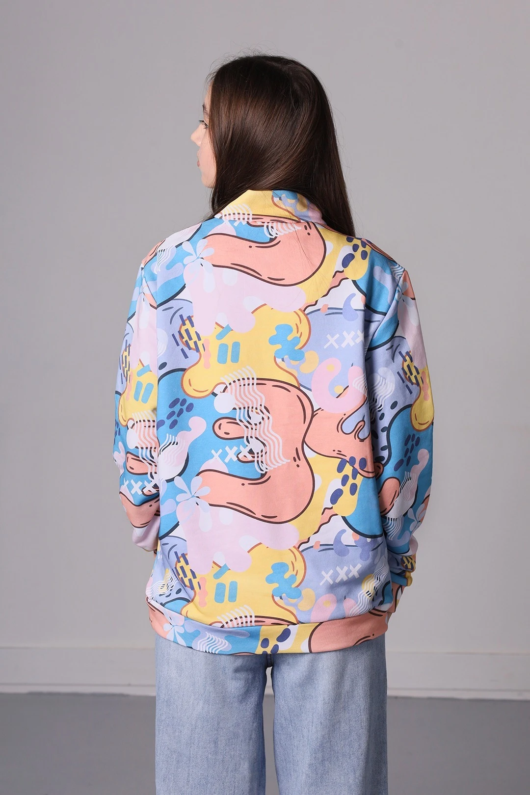 Купить толстовку Меган унисекс из футера хб с полной запечаткой "Haaticity"