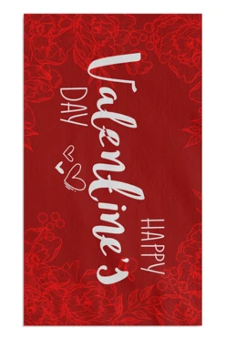 Купить полотенце вафельное 40х70 cм с печатью (Print) "Happy Valentine's day"