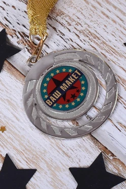 Медаль металлическая МК346 50мм с шильдом 25мм#2