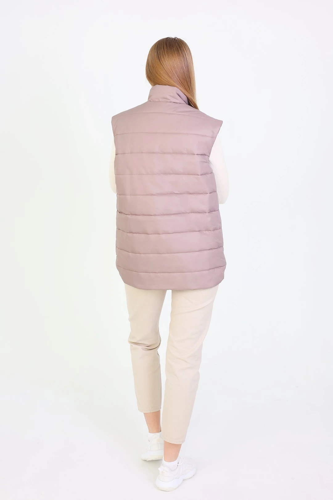 Жилет Эмбер на синтепоне со стежкой унисекс, однотонный капучино#2 Жилет Эмбер на синтепоне со стежкой унисекс, однотонный капучино#2