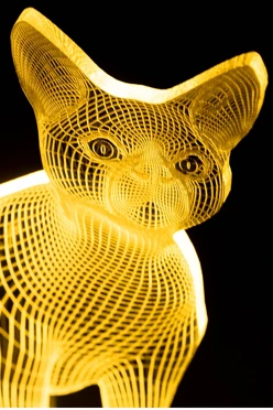 Основание с подсветкой для 3D светильника дерево#2