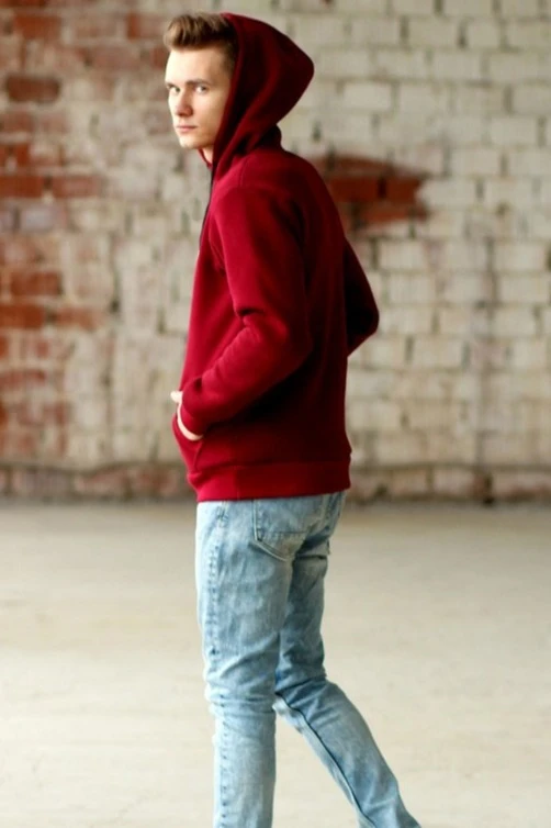 Худи Майк из футера унисекс, однотонная "Limpid"#4